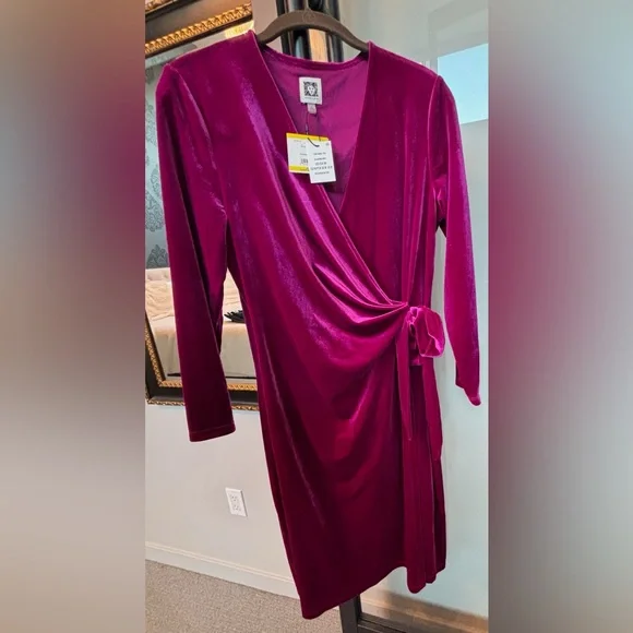 chinese dress ladies Anne Klein Pleated Sleeve Dress Blue at Amazon Women's Clothing store